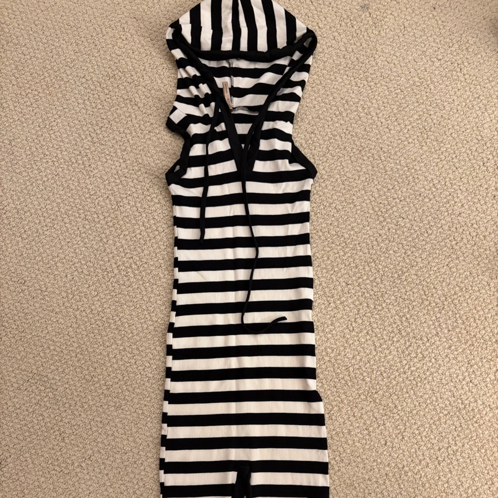 Black and White Striped Dress